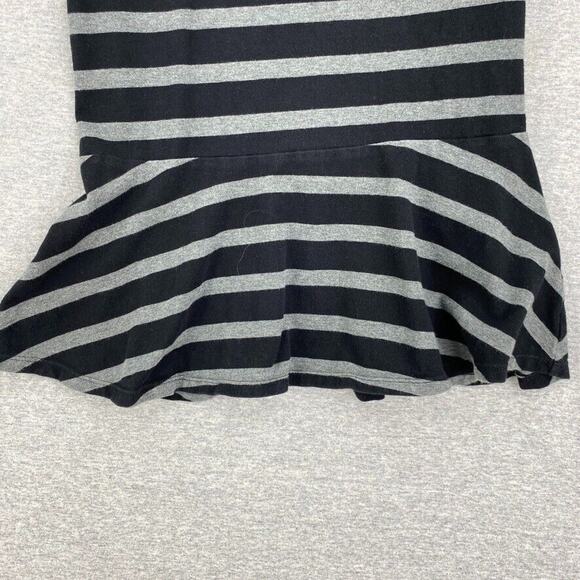 Express Tank Top Womens Small Petite Back Gray Striped 1/2 Zip Front Swing Skirt - Picture 5 of 12